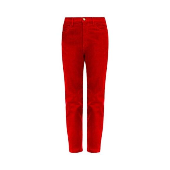 Loft Made and Loved Red Corduroy Pants 29/8 High Waist Skinny Womens 31 x 28 - Picture 1 of 10